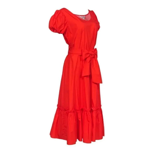 Tucker Puff Sleeve Ruffle Hem Dress-sz L-NWT - Picture 7 of 14